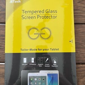 JETech Yellow Tempered Glass Tablet Screen Protector and iPad case